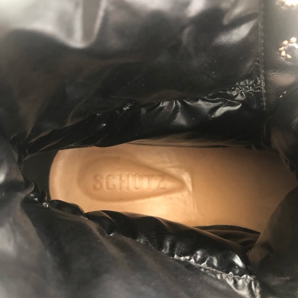 SCHUTZ Amaris Puffer Hiking Boot Black Size 8 - Picture 10 of 13